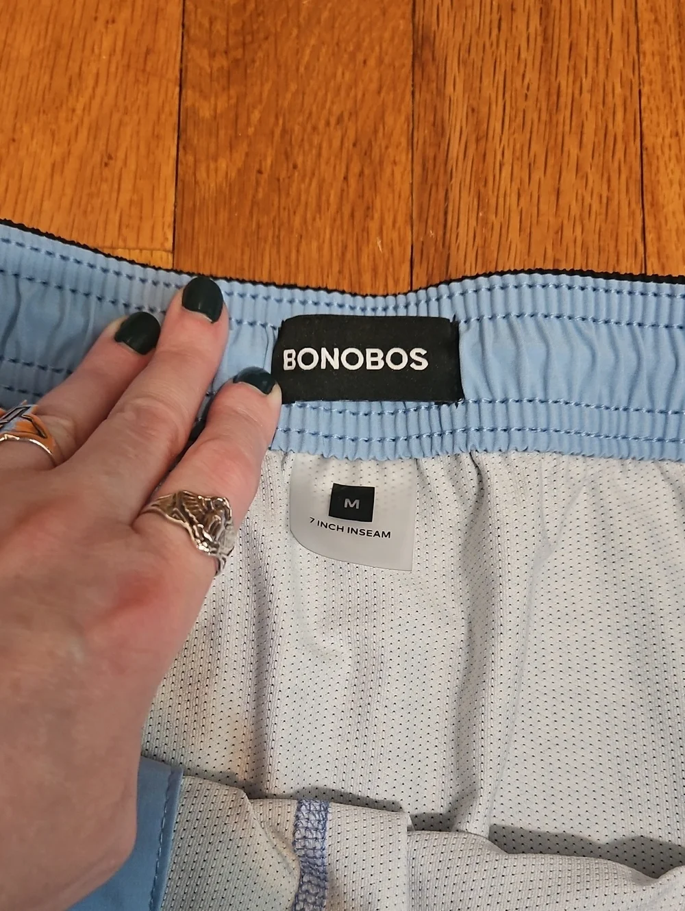 NWOT Bonobos Men's Size M Black Swim Trunks with Drawstring